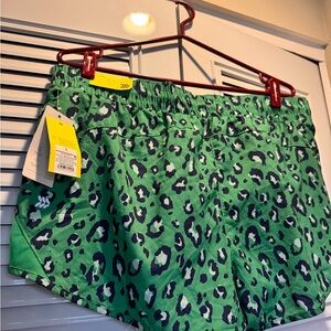 all in motion Green Leopard Print Athletic Shorts